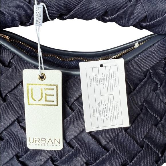 2 Urban Expressions Navy Woven Clutch for Women Evening Events Each is $— OBO - Picture 4 of 5